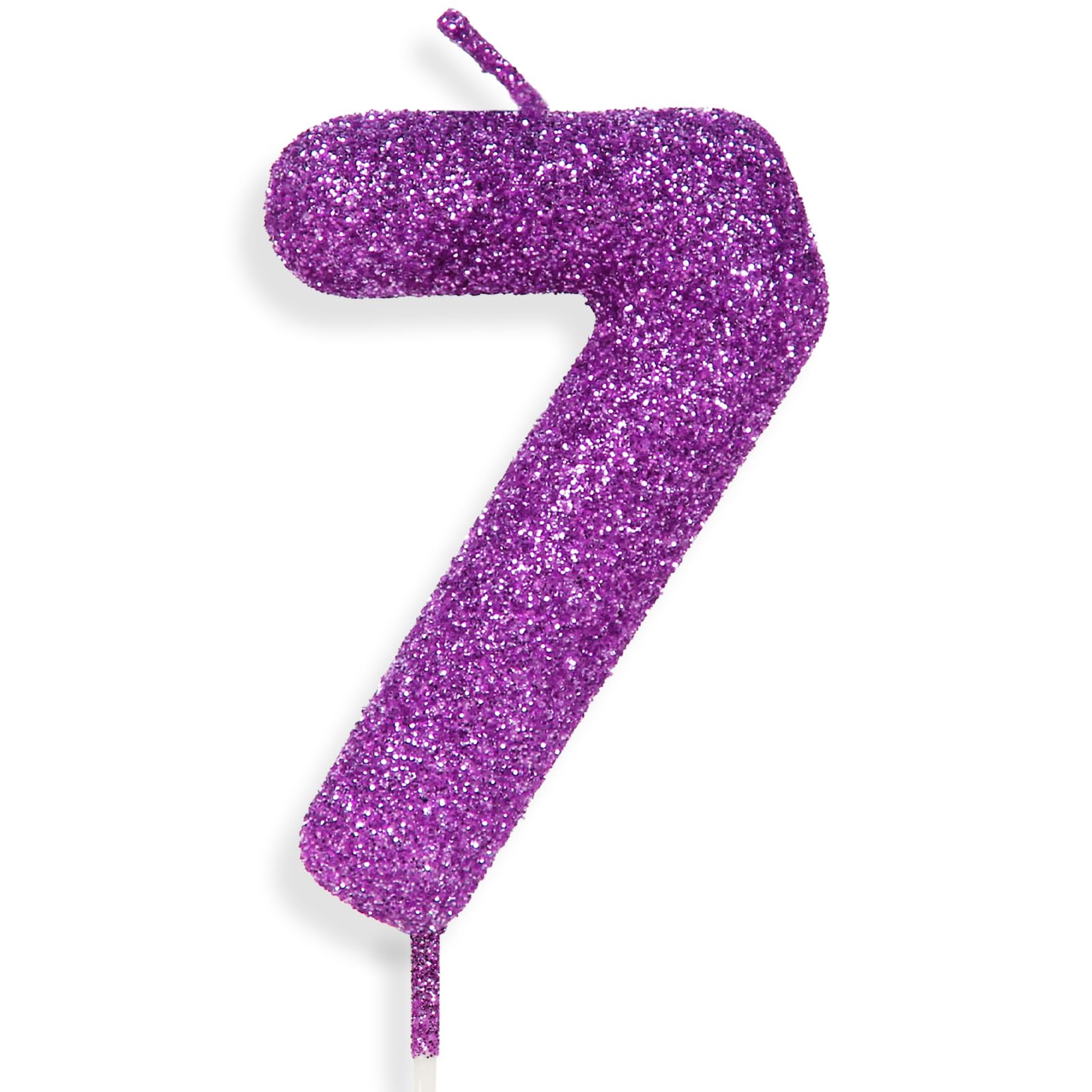 Amazon.com: Zi Lan 7th Glitter Birthday Candles, Purple Pink